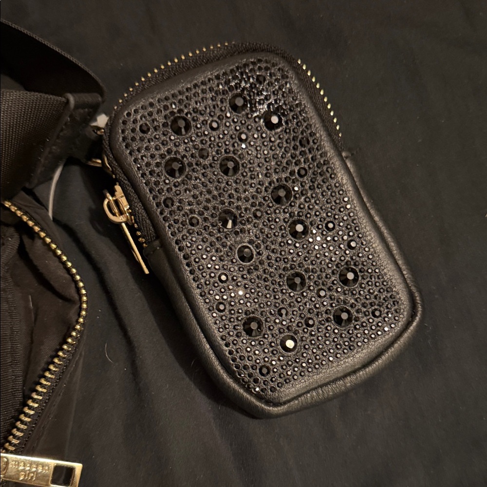 Steve Madden Black Mini Backpack with Gold Hardware - Picture 4 of 4
